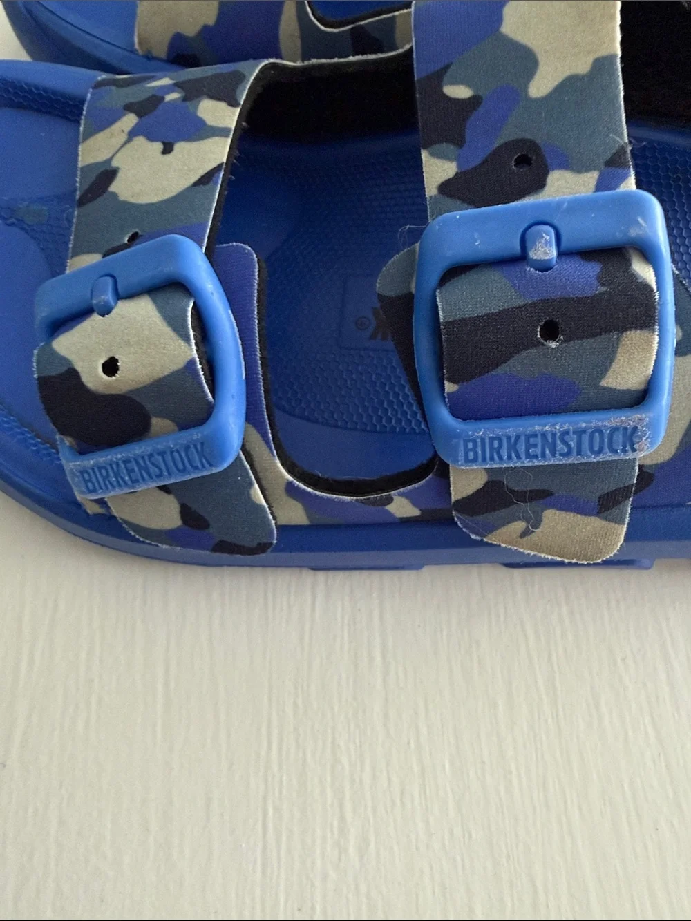 Birkenstock Mogadishu kids Sandals Camo Blue Birko-Flor size 34–waterproof
